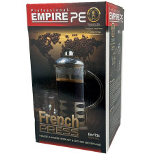 Чайник френч-прес Empire EM1734 Стандарт V скло 1000 мл сріблястий (RZN-23097901)