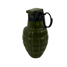 Запальничка газова турбо Граната BG10-5 п'єзовий підпал метал хакі (RZN-23095390)