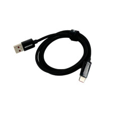 Кабель USB/Type-C 1 м ESSAGER EXCT-XY01-P Digital Display 100 Вт 7 А чорний (RZN-23101120)