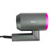 Фен дорожній HOCO HP13 Plus 1600 Вт складана ручка чорний з рожевим (RZN-23101125)