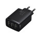 Зарядний блок живлення 3хUSB Baseus Compact Charger 17 W 5 V 3.4 А чорний (RZN-23104630) Зарядний блок живлення 3хUSB Baseus Compact Charger 17 W 5 V 3.4 А чорний (RZN-23104630)