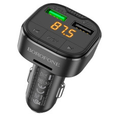 FM-трансмітер модулятор BOROFONE BC43 Flash Bluetooth USB з дисплеєм чорний (RZN-23102681)