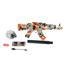 Дитячий автомат Gun Toys на акумуляторі гелеві кульки 56 см помаранчевий з сірим (RZN-23099877)