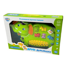 Іграшкове піаніно Слоник Limo Toy FT0012 зі світловими та звуковими ефектами 30 см зелений (RZN-23100682)