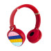 Навушники дитячі бездротові накладні POP IT Rainbow Headset 950BT FM MP3 Bluetooth червоний (RZN-23096349)