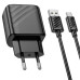 Зарядний пристрій з кабелем USB/Type-C 1 м HOCO CS21A Rich 18 W 9 V 2 А чорний (RZN-23105769) Зарядний пристрій з кабелем USB/Type-C 1 м HOCO CS21A Rich 18 W 9 V 2 А чорний (RZN-23105769)