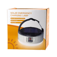 Ліхтар-лампа кемпінговий акумуляторний HP-2009 портативний з сонячною панеллю та power bank білий (RZN-23103836)