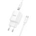 Зарядний пристрій з кабелем USB+Type-C/Type-C 1 м HOCO C149A Charm 30 W 12 V 2.5 А білий (RZN-23106389) Зарядний пристрій з кабелем USB+Type-C/Type-C 1 м HOCO C149A Charm 30 W 12 V 2.5 А білий (RZN-23106389)