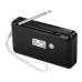 Радіоприймач Hoco HI50 Portable MP3 з акумулятором та ліхтариком чорний (RZN-23106822)