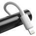 Кабель комплект 2 шт Type-C/Apple Lightning 1.5 м Baseus Simple Wisdom 20 Вт білий (RZN-23104893)