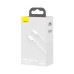 Кабель комплект 2 шт Type-C/Apple Lightning 1.5 м Baseus Simple Wisdom 20 Вт білий (RZN-23104893)