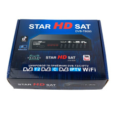 Приставка тюнер T2 Star HD Sat DVB-T8000 USB HDMI RCA чорний (RZN-23097572)