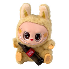 М'яка іграшка-брелок LABUBU Coca-Cola LA-6023 20 см бежевий (RZN-23105612)