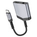 Перехідник 2в1 USB Type-C M/USB Type-C+AUX F 15 см HOCO LS39 сріблястий (RZN-23103885)