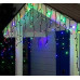 Світлодіодна гірлянда-бахрома вулична чорний дріт 120 LED Magic Lights ліхтарики 5 м мульти (RZN-23092222)