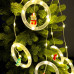 Світлодіодна гірлянда-завіса прозорий дріт Фігурки в крузі 10 LED Magic Lights 3 х 0.6 м теплий білий (RZN-23100121)