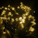 Світлодіодна гірлянда-нитка чорний дріт 100 LED Euro Led рубін 6 м 8 режимів жовтий (RZN-23096386)