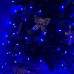 Світлодіодна гірлянда-нитка чорний дріт 400 LED Xmas свічка матова 21 м 8 режимів синій (RZN-23092293)