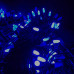 Світлодіодна гірлянда-нитка чорний дріт 400 LED Xmas свічка матова 21 м 8 режимів синій (RZN-23092293)