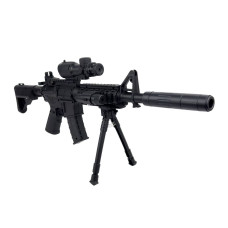 Дитячий автомат M4-3 з прицілом пластикові кульки 58 см чорний (RZN-23099694) Дитячий автомат M4-3 з прицілом пластикові кульки 58 см чорний (RZN-23099694)