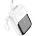 Універсальна мобільна батарея 10000 mAh Hoco Q20 Fountain 22.5 W повербанк з дисплеєм білий (RZN-23100983)