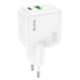 Зарядний блок живлення Type-C+USB HOCO C111A Lucky 30 W 3 A білий (RZN-23100577)