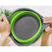 Дуршлаг силиконовый складной 2 шт в комплекте Collapsible filter Baskets (большой + маленький) Зеленый