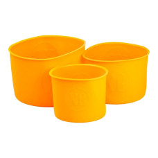 Набір форм для випічки паски силіконові 3 шт 1.7 л, 1 л, 0.6 л форми для паски Помаранчеві HP-35-557O (LG-HP-35-557O)