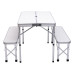 Комплект туристичний стіл + 2 лавки складні меблі Білий Lugi JY-9060W (LG-JY-9060W)