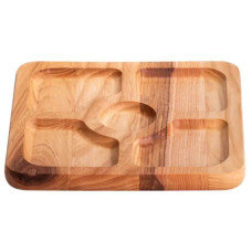 Менажниця на 5 секцій дерев'яна 25×25 см квадратна Lugi T43W250 (LG-T43W250)