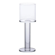Підсвічник скляний на ніжці 6×16 см підсвічник келих декоративний прозорий HP-4-38M (LG-HP-4-38M)