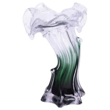 Декоративна скляна ваза для квітів 20 см фігурна ваза 125 мл Зелена HP-9-2 (LG-HP-9-2) Декоративна скляна ваза для квітів 20 см фігурна ваза 125 мл Зелена HP-9-2 (LG-HP-9-2)