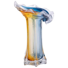 Декоративна скляна ваза для квітів 29 см фігурна ваза 500 мл Жовто-синя HP-9-4 (LG-HP-9-4) Декоративна скляна ваза для квітів 29 см фігурна ваза 500 мл Жовто-синя HP-9-4 (LG-HP-9-4)