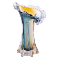 Декоративна скляна ваза для квітів 24.5 см стильна ваза Жовто-синя HP-9-5 (LG-HP-9-5) Декоративна скляна ваза для квітів 24.5 см стильна ваза Жовто-синя HP-9-5 (LG-HP-9-5)