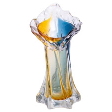 Декоративна скляна ваза для квітів 22 см фігурна ваза 200 мл Жовто-синя HP-9-6 (LG-HP-9-6) Декоративна скляна ваза для квітів 22 см фігурна ваза 200 мл Жовто-синя HP-9-6 (LG-HP-9-6)