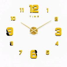 Годинник настінний діаметр 10 см круглий в стилі лофт HP-3Y-1GOLD (LG-HP-3Y-1GOLD)