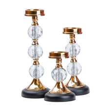 Набір свічників на металевій ніжці 3 шт 43/34/ 27 см HP48633 (LG-2203469135) Набір свічників на металевій ніжці 3 шт 43/34/ 27 см HP48633 (LG-2203469135)