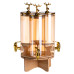 Лимонадниця скляна 3в1 на підставці із золотими кранами 5.5 л HP-34-28 (LG-HP-34-28)