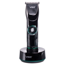 Професійна машинка для стрижки волосся та бороди з LED-дисплеєм та підставкою VGR V-256 (LG-HP-V-256)