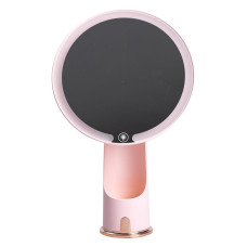 Зеркало скосметическое 18.5х10х29 см с подсветкой Розовое HP-10-1AP
