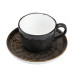 Чашка із блюдцем порцелянова 250 мл для чаю кави Чорна HP23396 (LG-2183918589) Чашка із блюдцем порцелянова 250 мл для чаю кави Чорна HP23396 (LG-2183918589)