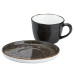 Чашка із блюдцем порцелянова 250 мл для чаю кави Чорна HP23396 (LG-2183918589) Чашка із блюдцем порцелянова 250 мл для чаю кави Чорна HP23396 (LG-2183918589)