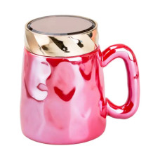 Чашка з кришкою 450 мл порцелянова в дзеркальній глазурі Малинова HP7195R (LG-2183918438) Чашка з кришкою 450 мл порцелянова в дзеркальній глазурі Малинова HP7195R (LG-2183918438)