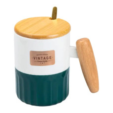 Чашка порцелянова з бамбуковою кришкою та ручкою 400 мл Зелена HP7204GR (LG-2183918477) Чашка порцелянова з бамбуковою кришкою та ручкою 400 мл Зелена HP7204GR (LG-2183918477)