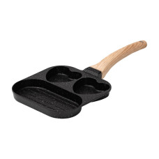 Сковорода квадратна порційна на 3 секції з антипригарним покриттям для всіх плит чорна HP39569B (LG-HP39569B)