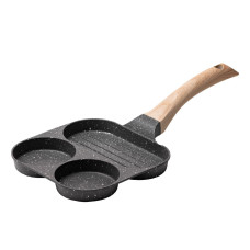 Сковорода квадратна порційна на 3 секції з антипригарним покриттям для всіх плит сіра HP39571C (LG-HP39571C)