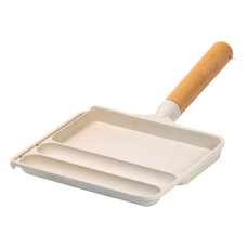 Сковорода прямокутна на 3 секції з антипригарним покриттям бежева HP39572W (LG-HP39572W)