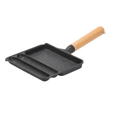 Сковорода прямокутна на 3 секції з антипригарним покриттям сіра HP39572C (LG-HP39572C)