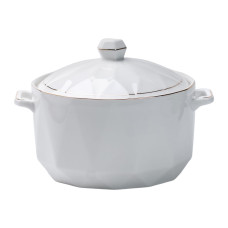 Супниця з кришкою та ручкою на 1 літр біла HP1049 (LG-HP1049) Супниця з кришкою та ручкою на 1 літр біла HP1049 (LG-HP1049)