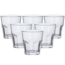 Склянки набір з 6 штук по 250 мл з товстим дном прозорий HP555 (LG-2148787637)